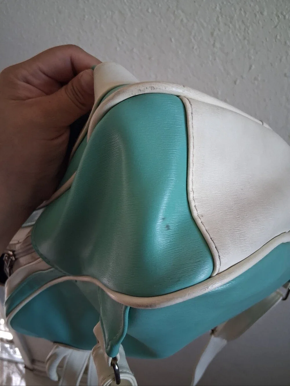 BTS Teal And White Backpack
